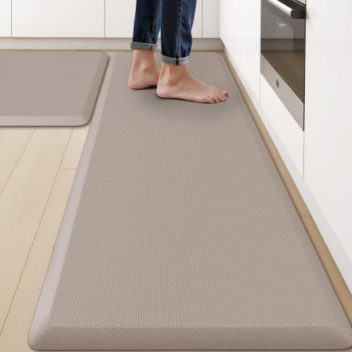 2PCS Kitchen Rugs Anti-Fatigue Kitchen Mat Comfort Standing Mat for Floor