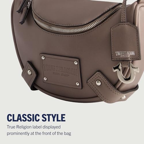 Image of True Religion Women's Shoulder Bag Purse, Faux Suede Hobo Handbag with Chain Handle