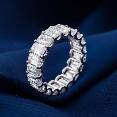 Bague moissanite rectangulaire en argent massif pour sublimer vos tenues - 4