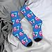 67 Socks Meme Funny 6 7 Socks Novelty Design for Girls Boys Women Men (Ice Cream Blue M)