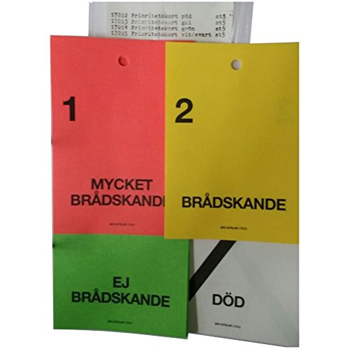 Armeeverkauf Tarjetas de Prioridades Originales de los Sanitarios del ejército Sueco con 20 Tarjetas de prioridad.