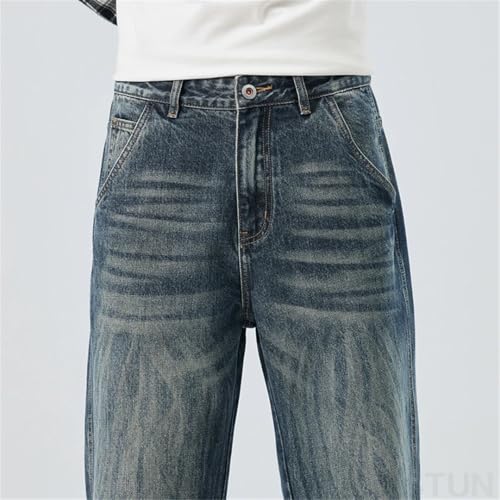 Mens Spring Vintage Stripes Baggy Pants Harem Jeans Loose Fit Casual Trousers2