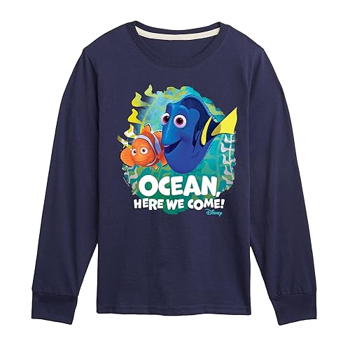 Disney Finding Dory - Ocean Here We Come - Toddler & Youth Long Sleeve Graphic T-Shirt
