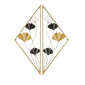 Metal Wall Decor,Ginkgo Leaf Wall Art Accents for Home Decor in Living Room, Dining Room, Kitchen, Office