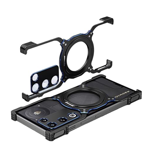 ���^���o���p�[�������X���M�P�[�X Nubia RedMagic 11 Air 5G ���C�X�^���h�V�F�������Y�ی�J�o�[�ƌ݊�������(Black blue)