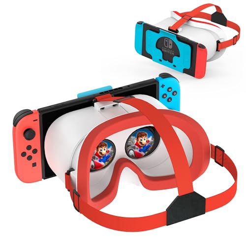 DEVASO Upgraded VR Headset for Nintendo Switch & Switch OLED Model, Switch Virtual Reality Glasses with Adjustable HD Lenses and Comfortable Head Strap, Labo VR Kit Accessories, Cool Stuff for Boys by DEVASO - Used condition - US$22.72