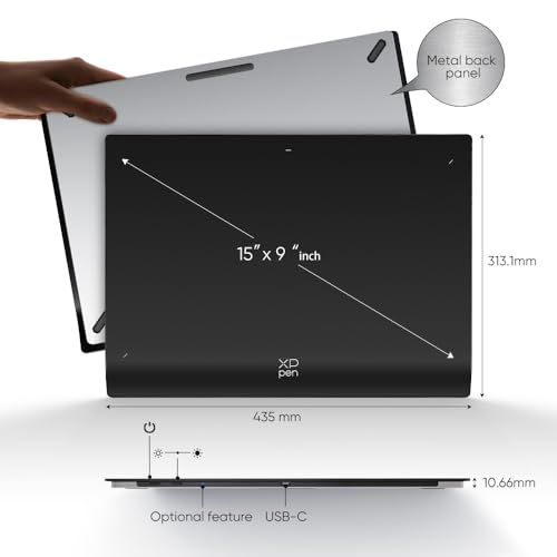 Image of XPPen Deco Pro XLW (Gen2) Wireless Professional Graphic Pen Tablet with 16384 Level Pressure Sensitivity, X3 Pro Battery Free Stylus & Mini Key-dial, Bluetooth connectivity (15 inchx9 inch)