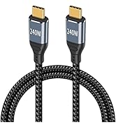 Poyiccot USB C to USB C Cable 5ft, 240W USB C Cable Fast Charging, (48V5A) PD 3.1 USB C Charger C...