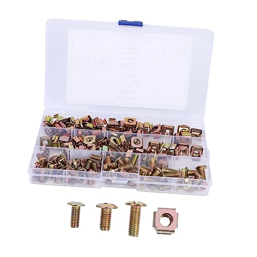 ULTECHNOVO Professional 120pcs Floating Cage Nut Set M5 Nut Square Hole Screws Easy Install