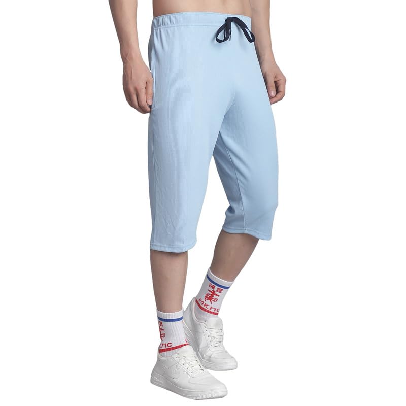 Image of Mack Jonney Solid Regular Fit Polyster Lycra Capri for Men-P