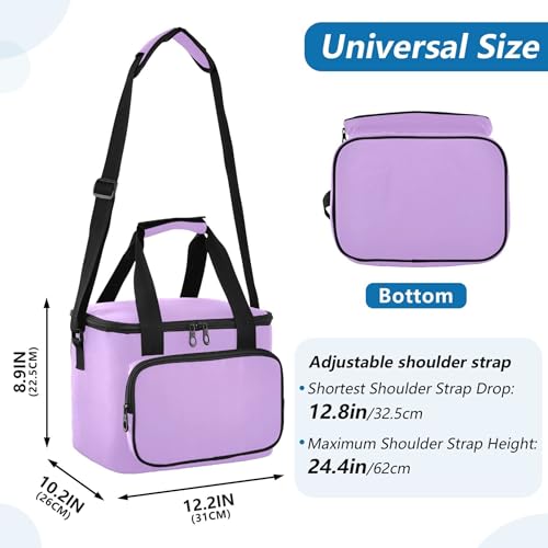 Boîte à déjeuner glacière violette : format seau compact et uni - 4