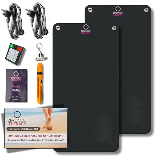 Image of Universal Pro Earthing Mat Couple Pack (Set of 2) | 30x13.75 Inch | 100% Natural Rubber + Carbon | Dual-Sided Grounding Mat for Better Sleep & Wellness | Made in India