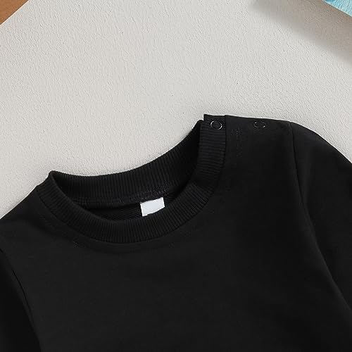 Toddler Baby Boy Girl Sweatshirt Long Sleeve Solid Color Pullover Tops Infant Spring Fall Clothes4