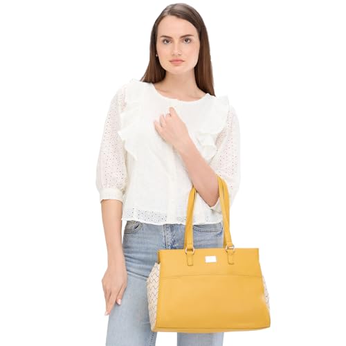 Image of Caprese Shane Satchel Bag, Large | Sleek Solid Designed Shoulder Bag for Women with Adjustable Sling Strap | Easy Back Access Pocket & Spacious | Perfect for College & Office Use