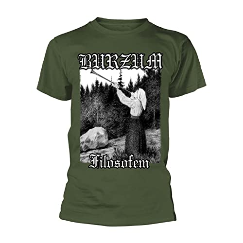Burzum T Shirt Filosofem Band Logo Nuevo Oficial De Los Hombres Size M