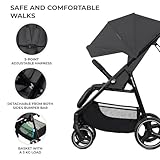 Kinderkraft Trig 3 Lightweight Stroller, Baby Pushchair, Easy Folding with One Hand, All Wheels Suspension, Ajustable Hood 5-Point Safety Harness, from Birth up to 25kg, Gray - Image 7