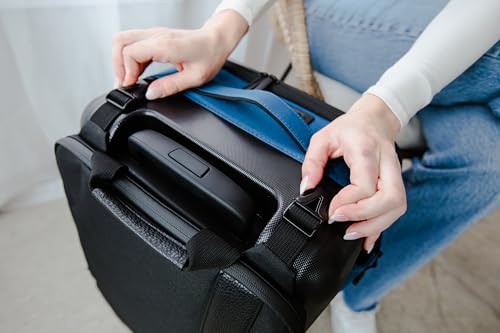 Taskin Kaliber - Black | Carry On 21-Inch | 4 Wheel Spinner | Detachable Device Sleeve | Airline Approved Dimensions4