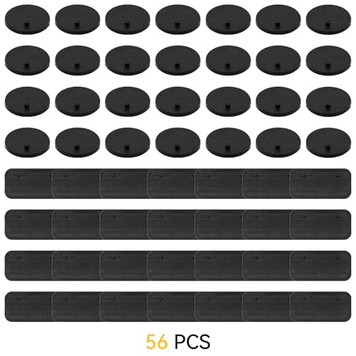 Image of 56PCS Action Figure Stand Bases, Assembly Display Holder Accessories, Fit for Most 6inch Mavel Legends Series /Gi Jeo Classified Series /D C /Mo tu Figures, Black / Mix Square & Round Shape
