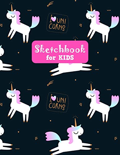 Sketchbook for Kids: Pretty Unicorn Large Sketch Book for Sketching, Drawing, Creative Doodling Notepad and Activity Book - Birthday and Christmas ... Teens and Women - Nathalie Modern Press # 028 image 3