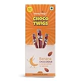 Choco Twigs - Almond Butter Sticks | Chocolate Banana Flavor - Made with Real Almonds | Pocket Friendly Travel Pack| Healthy Snack for Kids & Adults | 15 sticks per pack.