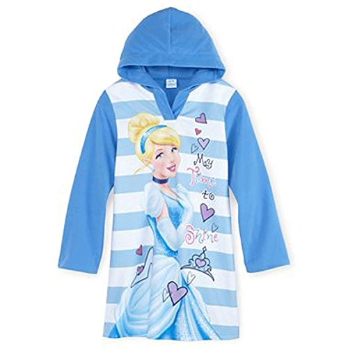Disney Cinderella Girls Hooded Microfleece My Time To Shine Nightgown (4) Blue