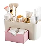 Allegorly Einsparung Space Schublade Typ Make-up Kit Desktop Kosmetik Organizer Aufbewahrungs Box mit Schubladen Make-up Lagerung Kosmetische Schminktisch für Kommode Schlafzimmer 22 * 10 * 10.3 cm