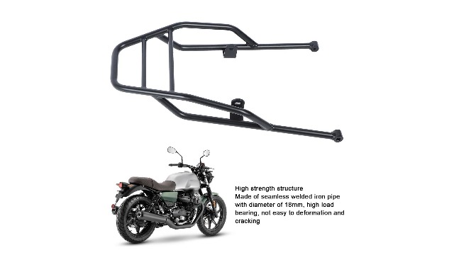 Support Sac Latéral Pour Moto Moto Guzzi V7 (Stone Special, Classic Trofeo, Milano Carbon) 2021-2024 - Installation Sans Forage, Tube Fer 12mm, Fini Noir Mat
