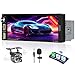 Produktbild Bluetooth Autoradio 1DIN kompatibel mit Wireless CarPlay und Android Auto, 6.9HD Touchscreen Player, Mirror Link/FM/AM/RDS Radio/Bluetooth Freisprecheinrichtung/Typ C/Mikrofon mit Rückfahrkamera