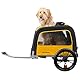 Retrospec Rover Hauler Haustier-Fahrradanhänger – kleine & mittelgroße Hunde Fahrradträger – Faltbarer Rahmen mit 40,6 cm Rädern – Rutschfester Boden und interne Leine – Sonne, Einheitsgröße