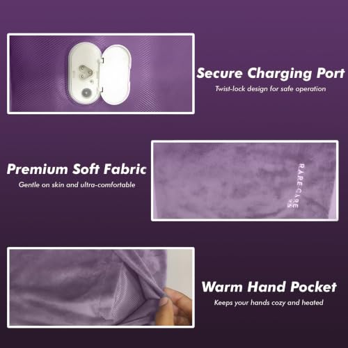 Image of Electric Hot Water Bag For Pain Relief With Velvet Sleeve Heating Pad | 1 Year Warranty | Electric Heating Pad with 6 Layer Cover | Fast Gel Hot Bag (Royal Lavender)