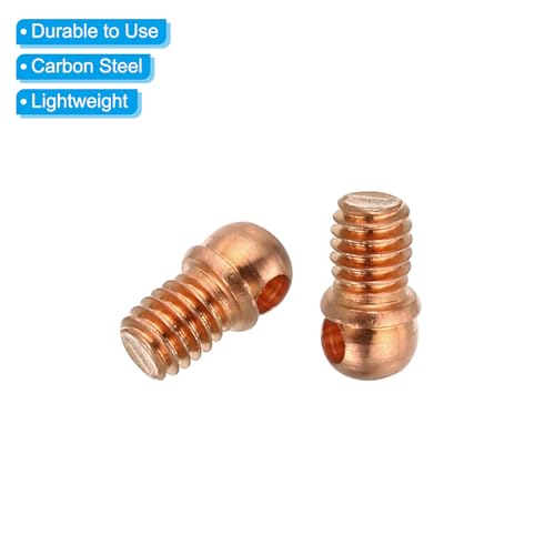 Image of PATIKIL M4x0.7 Eye Bolts, 30 Pack Screw Hook Loop Ring Decorative Light Fixture for Candle Pendant Lamp Chandelier DIY Project, Rose Gold