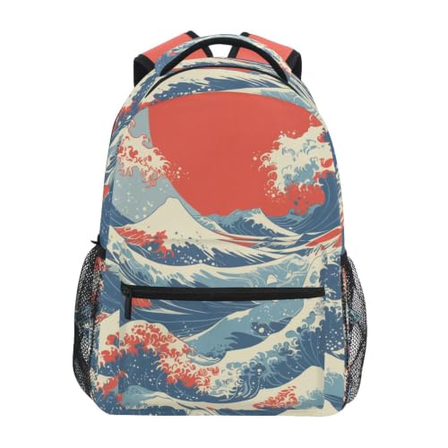 Sac à bandoulière vagues de soleil rouge pour vos voyages et sorties