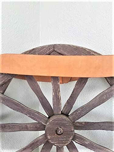 Western Natural Color Genuine Leather - Solid Plain Gun Belt (Natural Color, 36")3