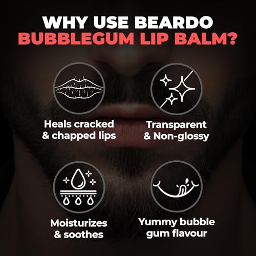 Image of BEARDO Whisky Smoke & Bubblegum Lip Balm Set (4g & 7g) | Moisturizing Lip Care for Men & Women | Long-Lasting Protection | Ideal for Dry, Chapped Lips | All-Day Comfort