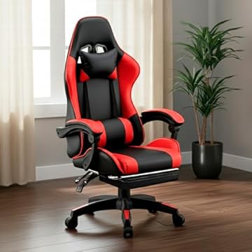 Cadeira Escritório Gamer Reclinável Ergonômica Profissional (Vermelho)
