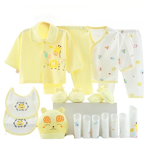 Image of okpuzee 18PCS Newborn Girl Clothes Preemie Baby Outfit 0 3 Months Pants Layette New Born Boy Clothing Set