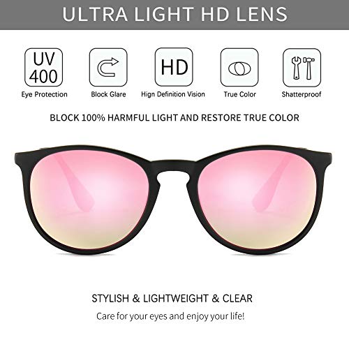 Image of SUNGAIT Premium Vintage Round Sunglasses for Women Men Classic Retro Style