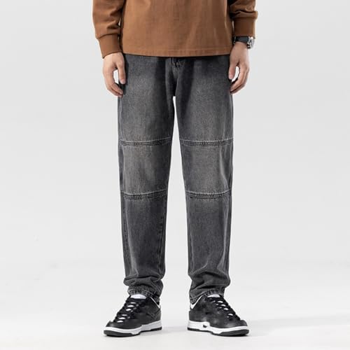 Jeans Pants Trousers Denim Men's Loose Retro Cone Classic Japanese Stretch4