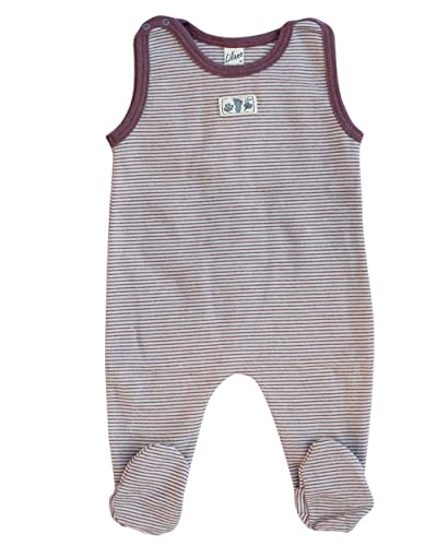 Grenouillère en laine mérinos bébé Lilano pyjama chaud avec pieds