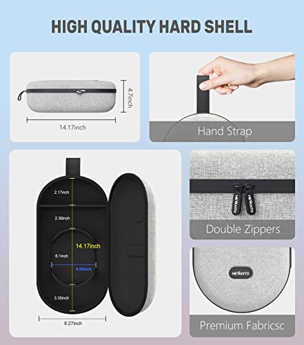 Hevanto Carrying Case For Oculus Quest 2, Hard Case For Meta/Oculus Quest 2 Accessories With Elite Strap And Touch Controllers Other Vr Headset Accessories, Suitable For Travel And Home Storage(Gray) #TOP3