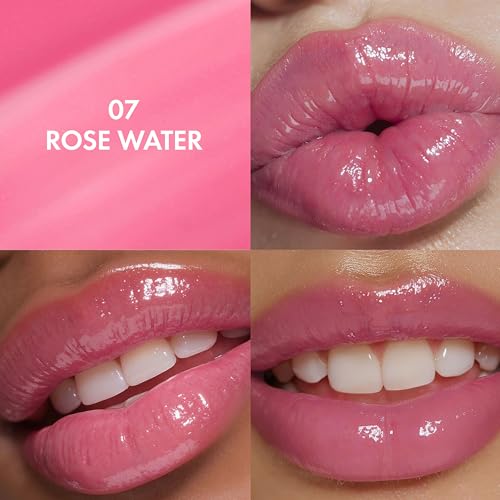 Image of Amuse SEOUL Daisy Flower Dew Tint (07 ROSE WATER) - Glossy Moisturizing Lip Stain, Watery Glow Lip Tint, Long Lasting Color, Dewy Finish, Vegan, Korean Beauty Makeup