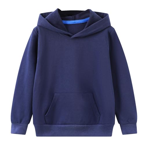 Image of HILEELANG Boy Hoodie Sweatshirt Zip-Up Cotton Casual Pocket Jacket Spring Fall Clothes