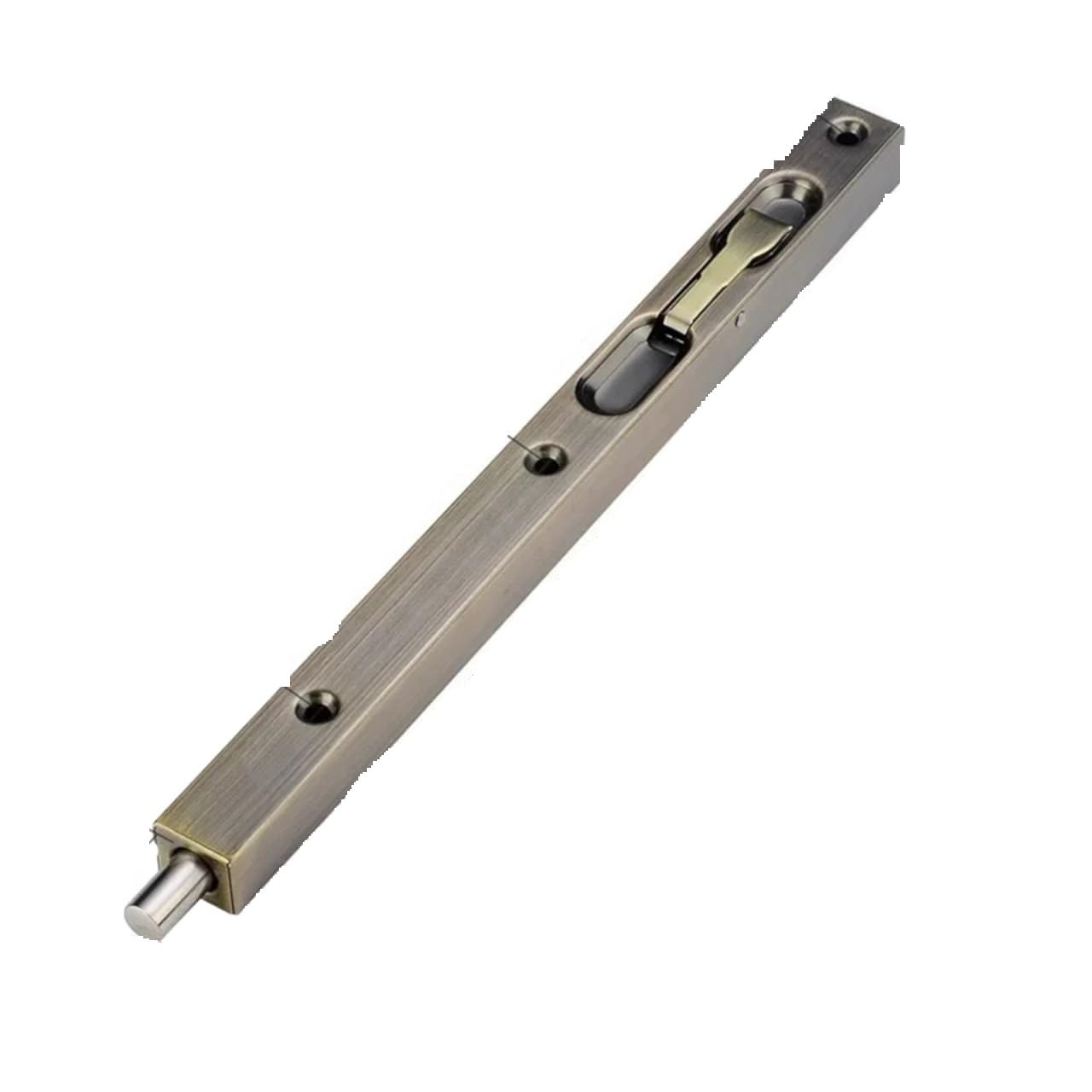 Ayztantine Bronze-10Inch Door Flush Bolt Latch Lock Concealed Door Stainless Steel Flush Bolt Concealed Door Latch Hidden Anti Theft Insert Lock For Double Wooden Doors Security Hardware For Bedroom, Bathroom(Bronze-10Inch)