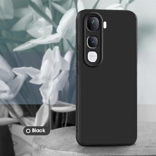 Image of Back Cover for Vivo Y400 Pro 5G | Full Camera Protection | Premium Liquid Silicon Case | Flexible Bumper Case for Vivo Y400 Pro 5G (Black)