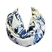SCARF_TRADINGINC® Floral Light Weight X-large Infinity Scarf (Rosa White Ink)