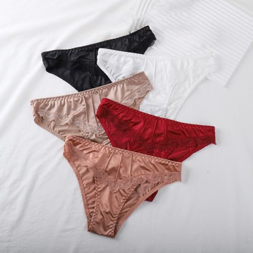 Cheeky Panties for Women Sexy Womens Lace Underwear Seamless Satin Panties Ladies No Show Breathable Hipster Panty4