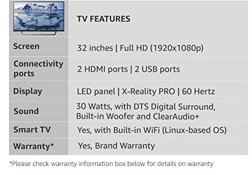 Image of Sony 80.1 cm (32 inches) Bravia Full HD Smart LED TV KLV-32W672E (Black) (2017 Model)