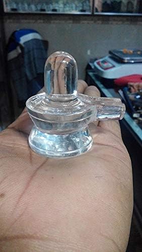 Handicrafts Religious Idol Sphatic Crystal Stone Shivling 2 Inch,Pure Natural Sphatik Crystal Divine Shiva Lingham