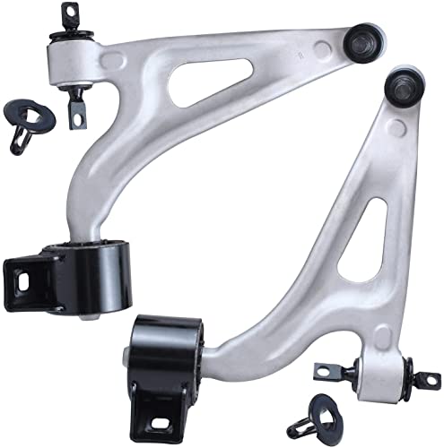 Image of Detroit Axle - 6pc Front End Control Arms Kit for 04-07 Ford Freestar Mercury Monterey, 2 Lower Control Arms w /Ball Joints 4 Tie Rod Ends 2004 2005 2006 2007 Replacement