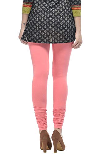 Image of Frenchtrendz Women's Cotton Spandex Stretchable Mid Rise Slim Fit Churidar Leggings Pull On